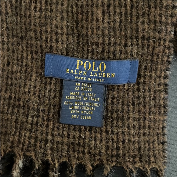 Polo by Ralph Lauren Dark Plaid Scarf - Picture 4 of 4